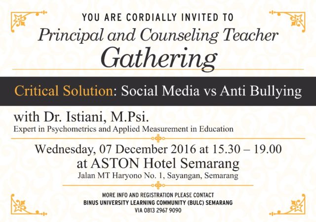 BOL Principal Gathering RE - FA